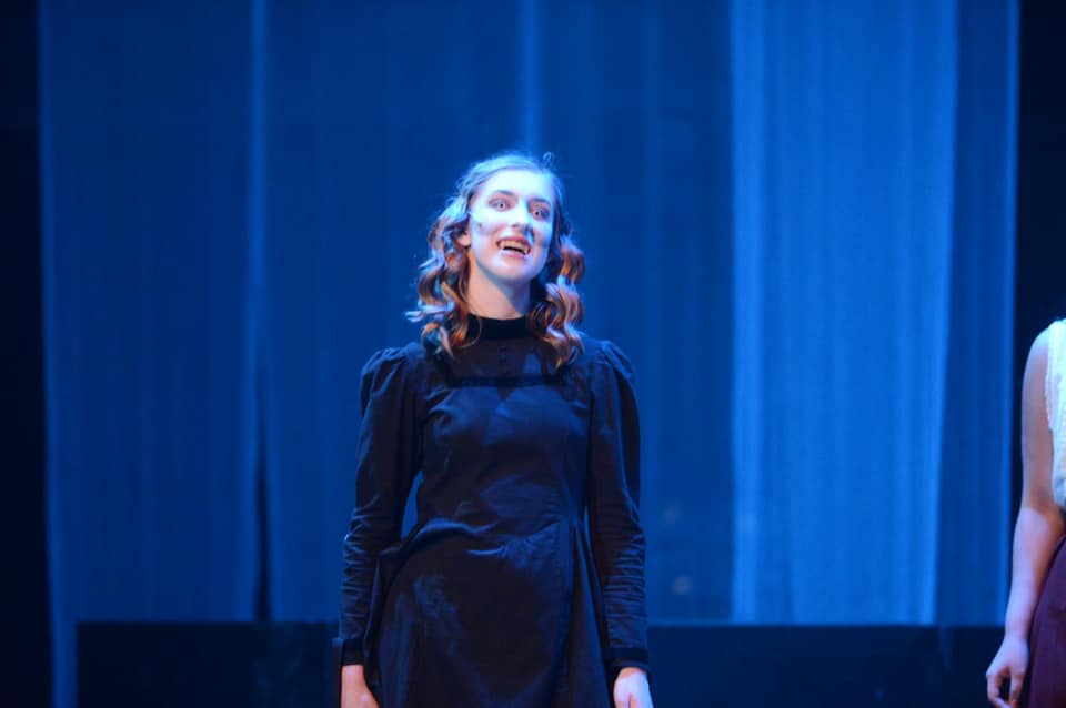 Emily's production photo of her performing in Dracula.